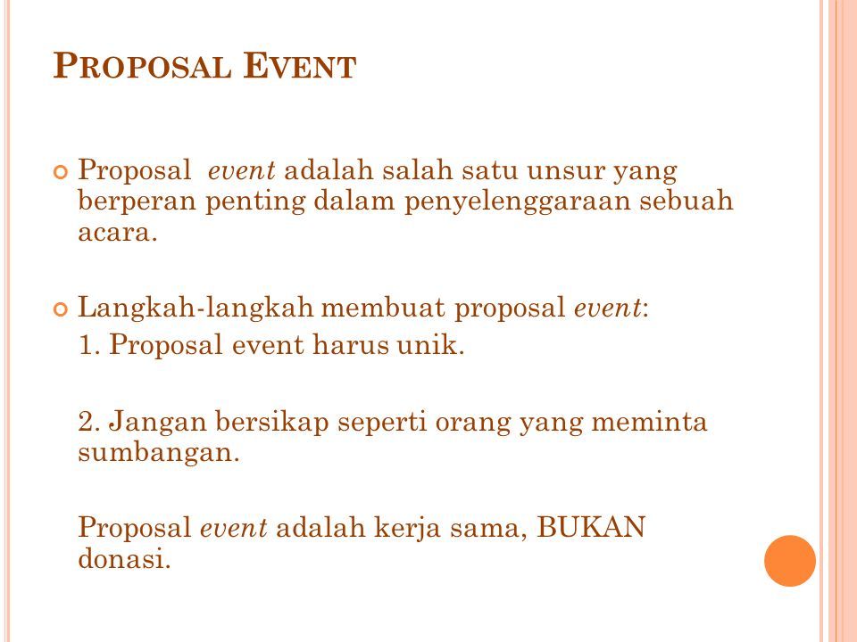 A3 proposal. Event предложения