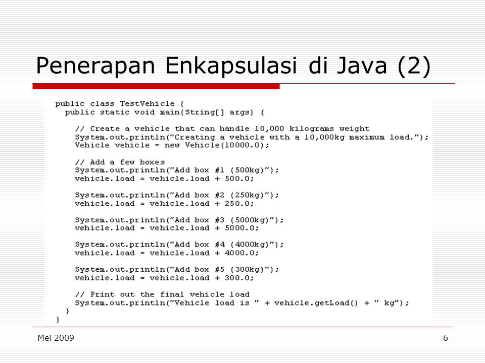 Mei Penerapan Enkapsulasi di Java (2)