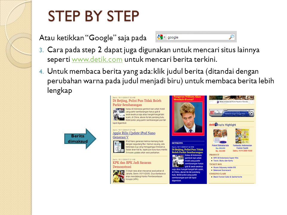 STEP BY STEP Atau ketikkan Google saja pada 3.