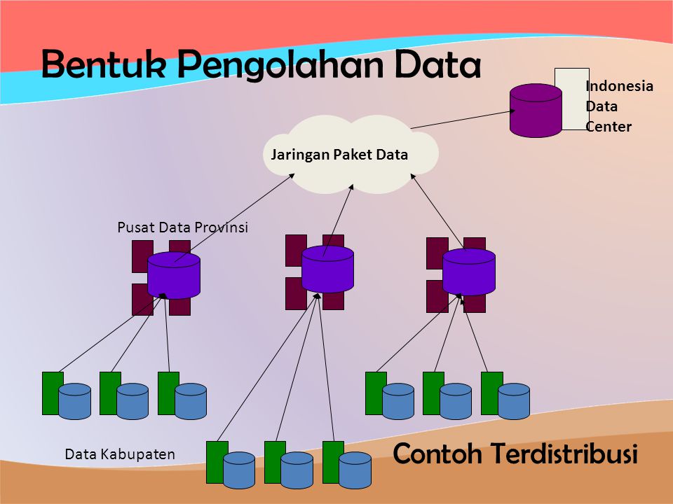 Bentuk Pengolahan Data Contoh Terdistribusi Data Kabupaten Pusat Data Provinsi Jaringan Paket Data Indonesia Data Center