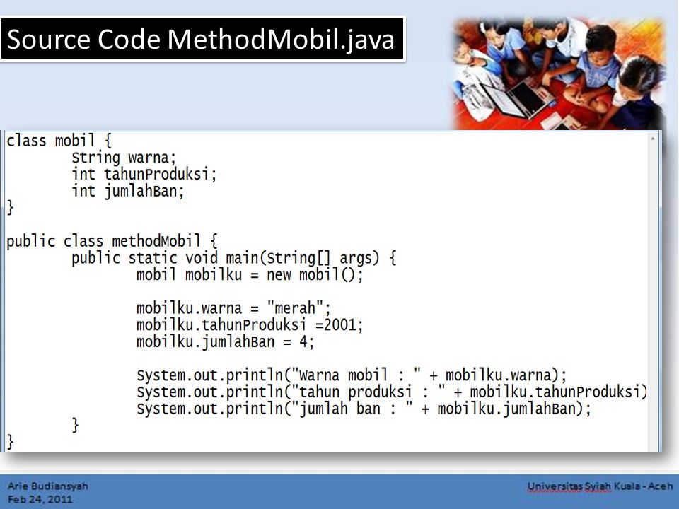 Source Code MethodMobil.java