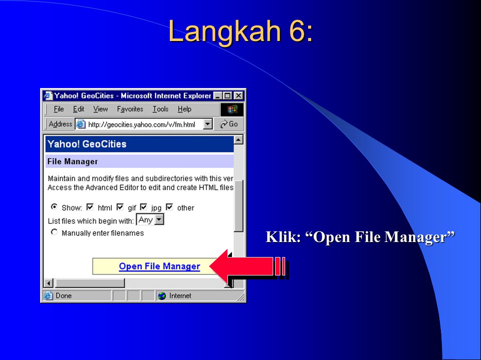 Langkah 6: Klik: Open File Manager