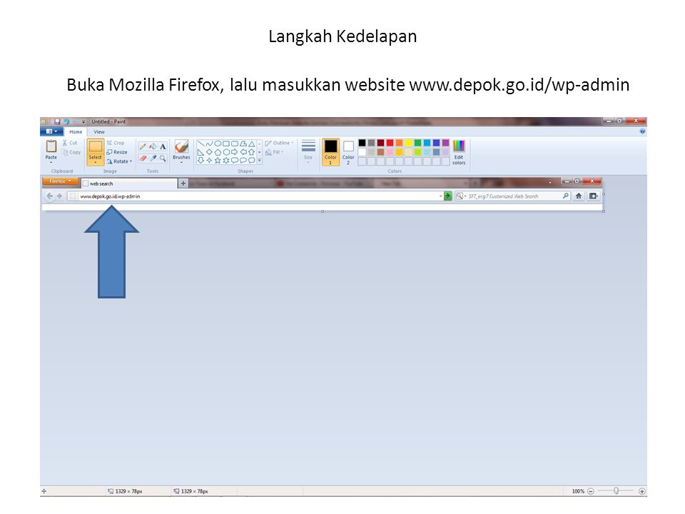 Langkah Kedelapan Buka Mozilla Firefox, lalu masukkan website