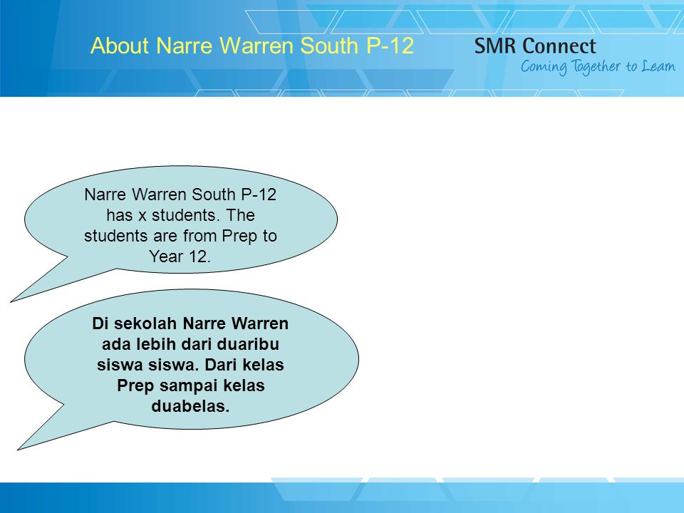 16 About Narre Warren South P-12 Narre Warren South P-12 has x students.