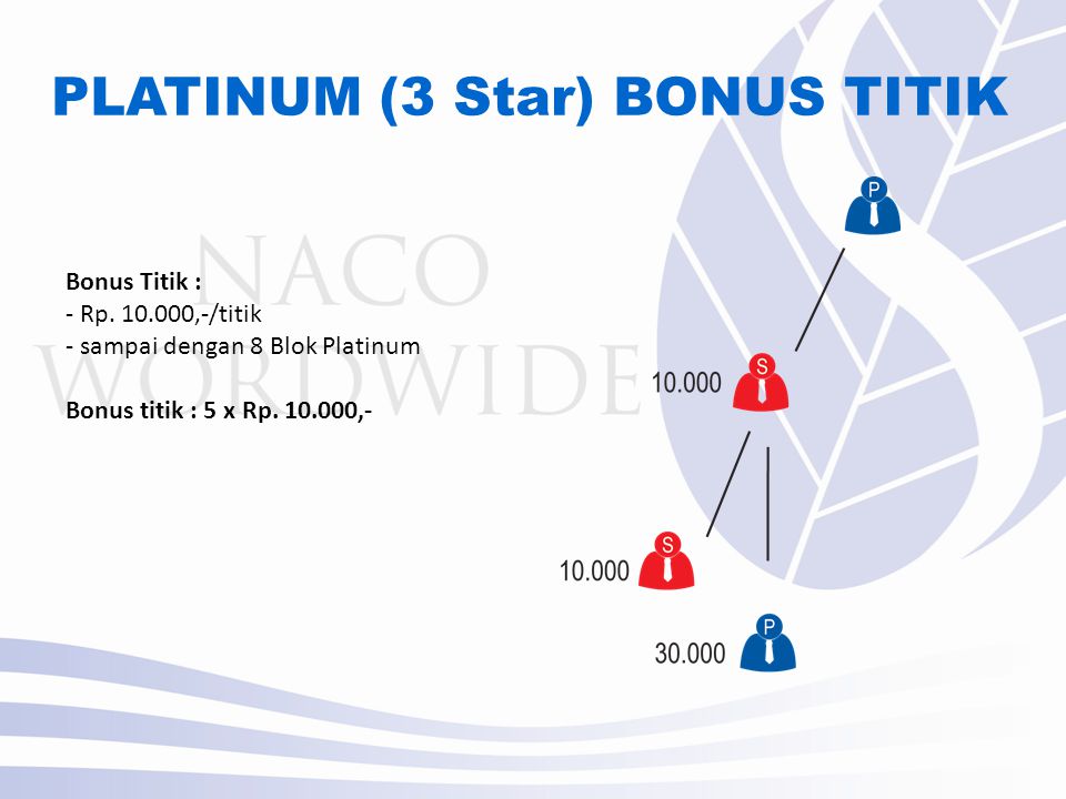 PLATINUM (3 Star) BONUS TITIK Bonus Titik : - Rp.