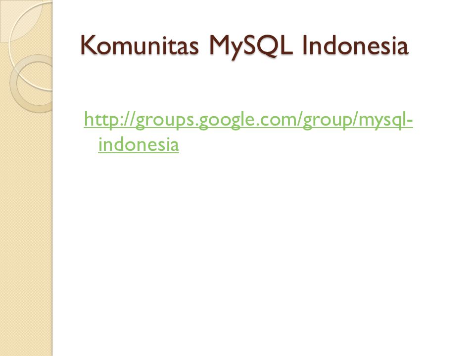 Komunitas MySQL Indonesia   indonesia