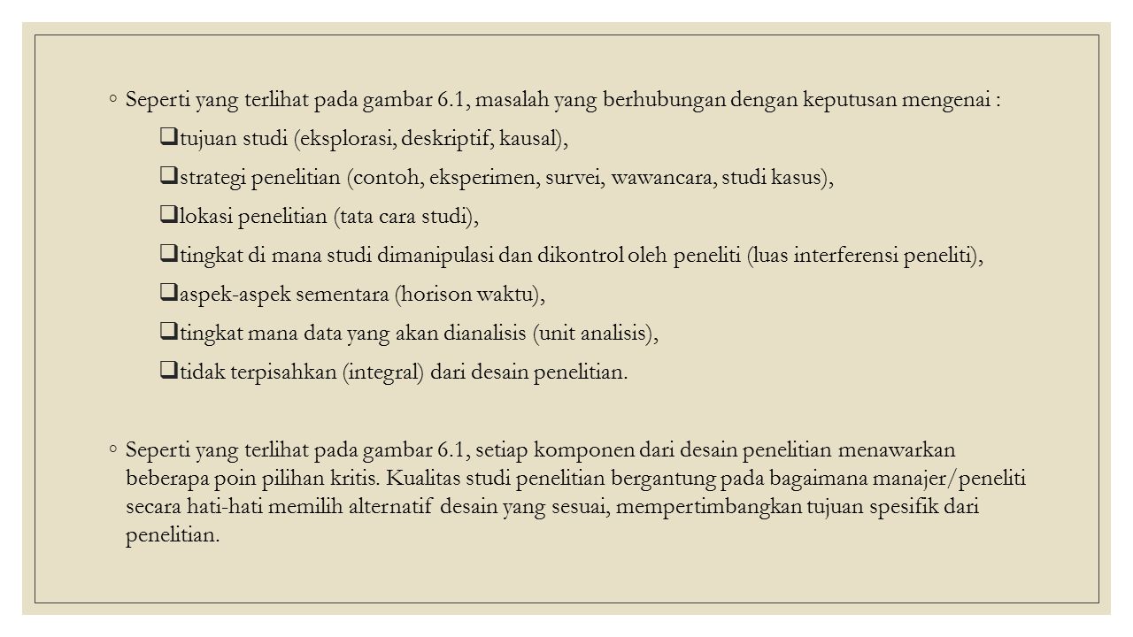 View Project Tugas Kelima Metodologi Penelitian Chapter 6 Elements Of Research Design Identifikasi Artikel Sna Komentar Materi Oleh Kelompok 6 Ppt Download