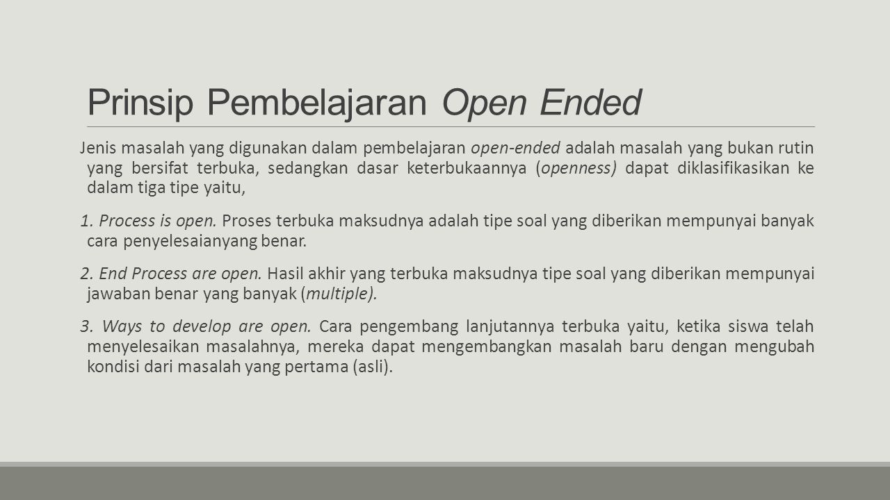 Open ended 3
