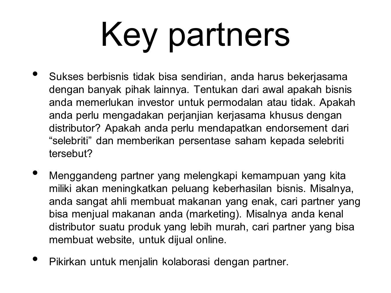 Key partners