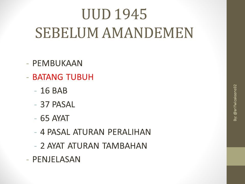 Pasal 6 uud 1945 sebelum dan sesudah amandemen