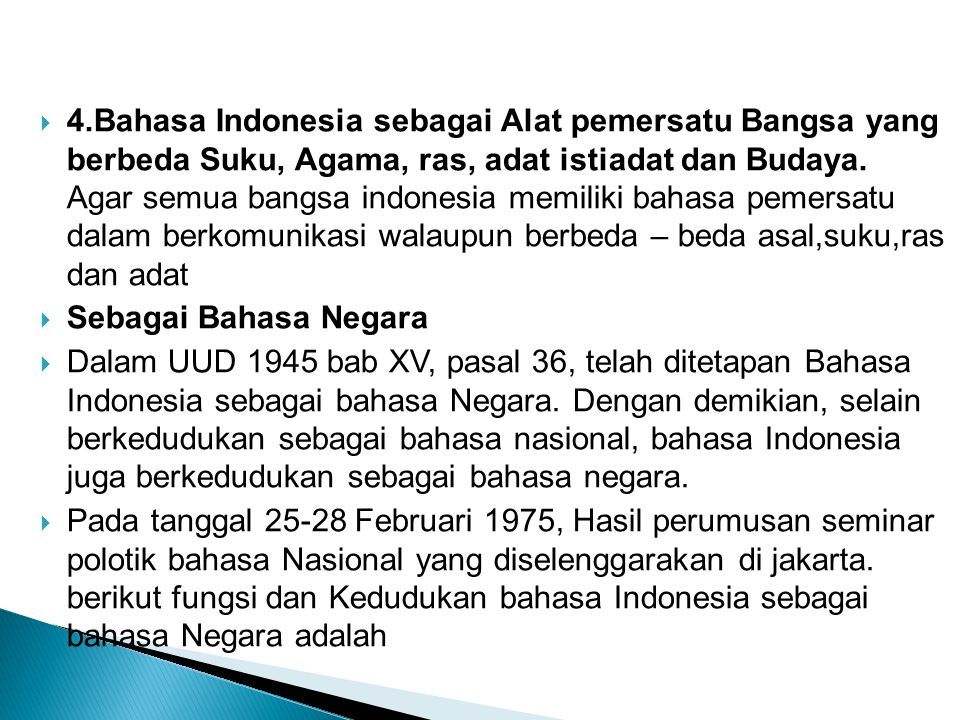 Pemersatu komunikasi berbagai suku bangsa di indonesia adalah bahasa