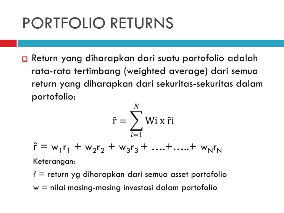 Portfolio returns