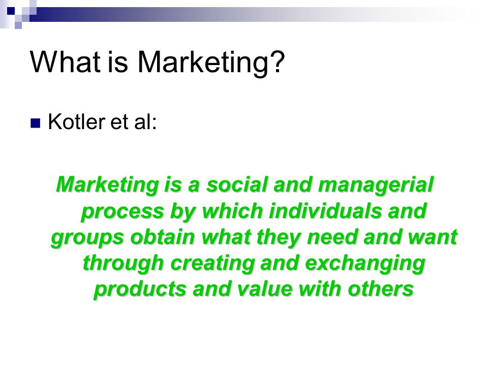 What is Marketing.