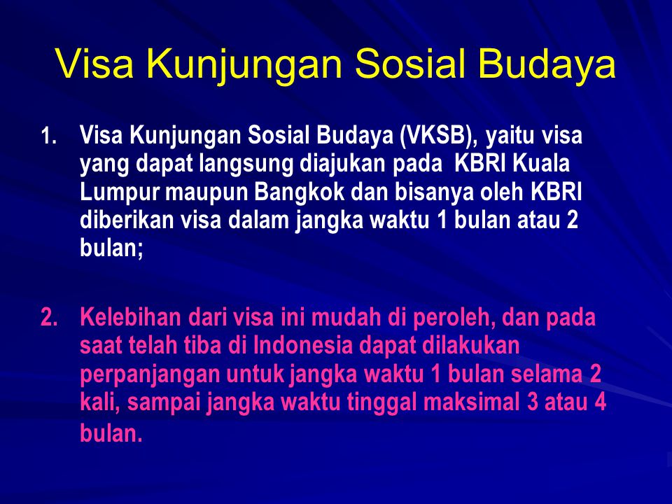 Visa Kunjungan Sosial Budaya