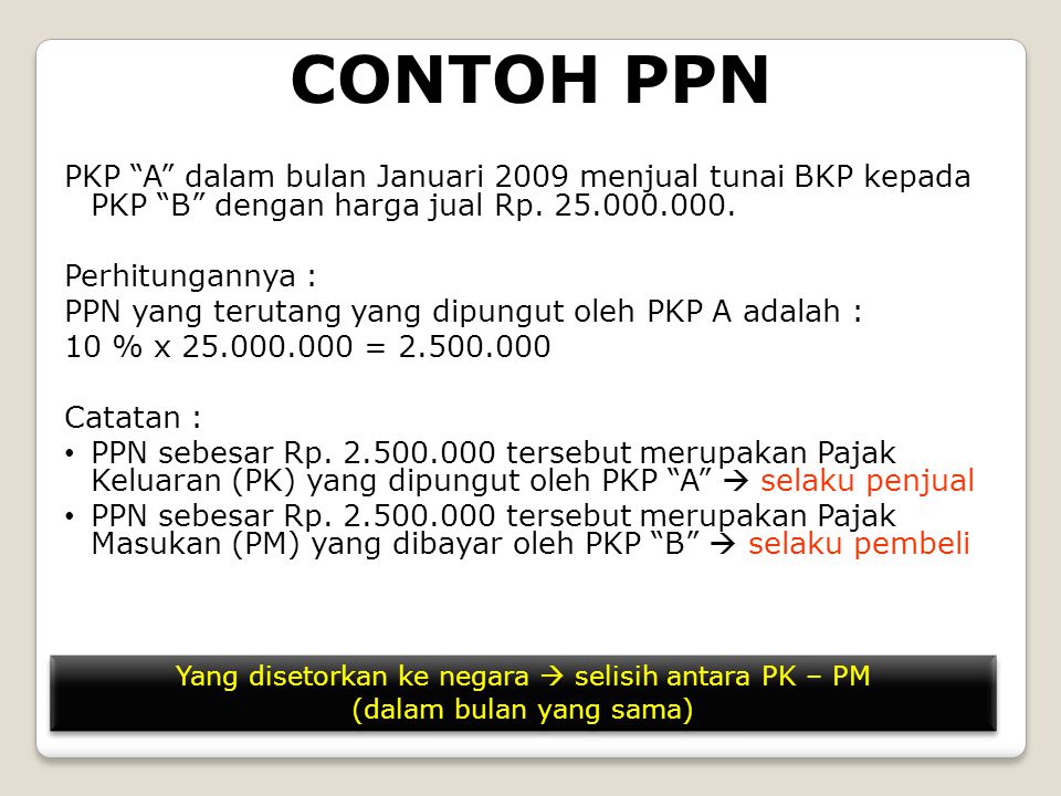 PKP A dalam bulan Januari 2009 menjual tunai BKP kepada PKP B dengan harga jual Rp.