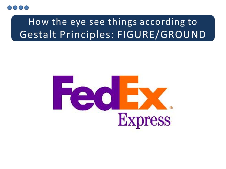 How the eye see things according to Gestalt Principles: FIGURE/GROUND