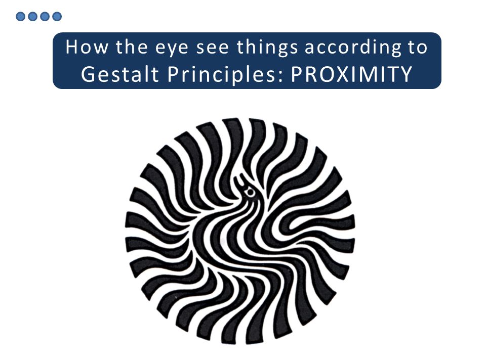 How the eye see things according to Gestalt Principles: PROXIMITY