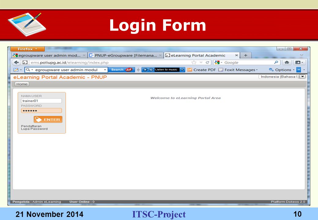 ITSC-Project 21 November Login Form