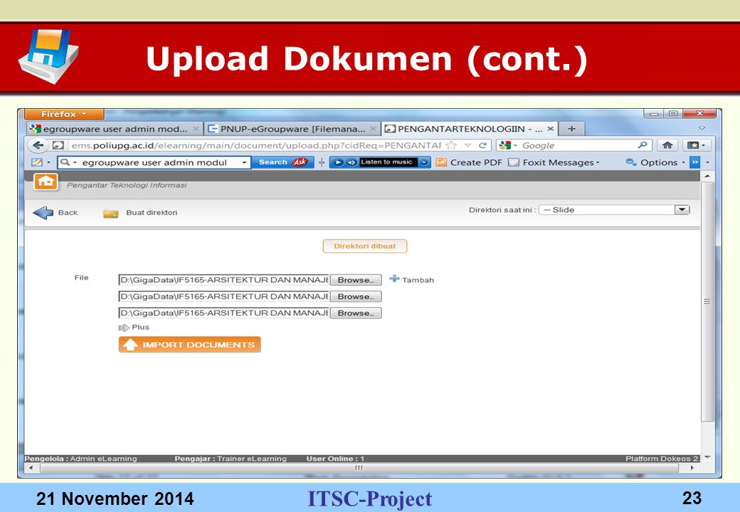 ITSC-Project 21 November Upload Dokumen (cont.)