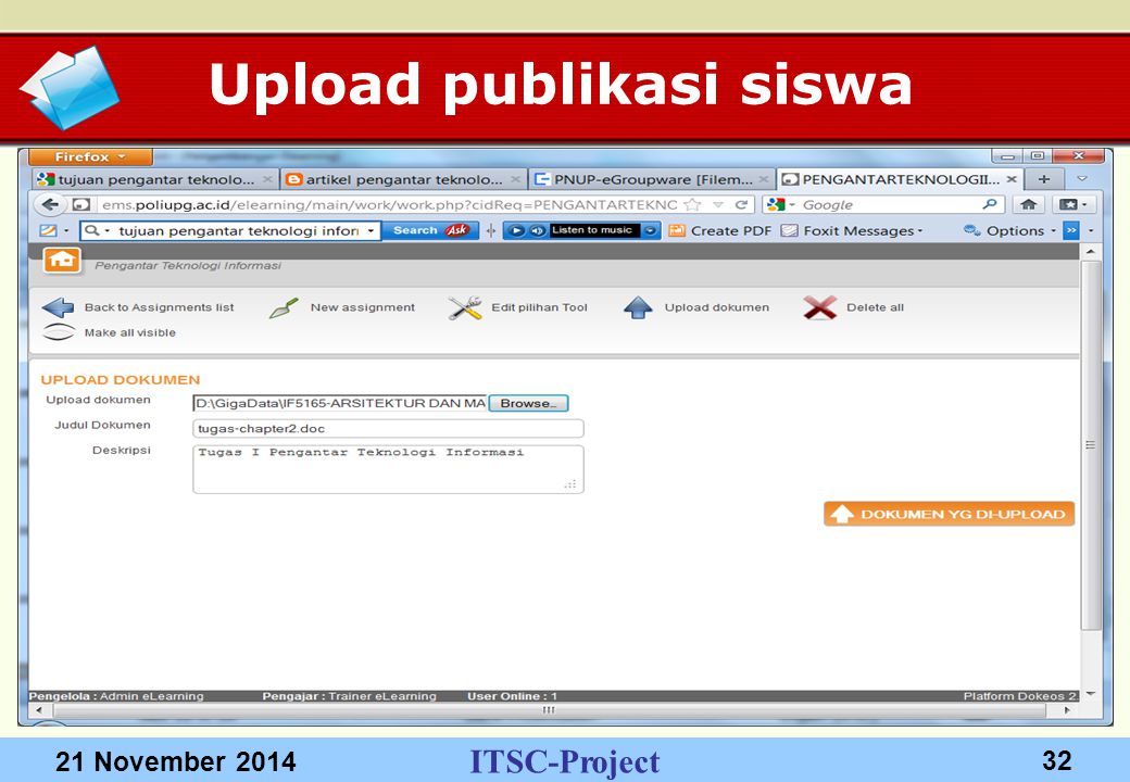 ITSC-Project 21 November Upload publikasi siswa
