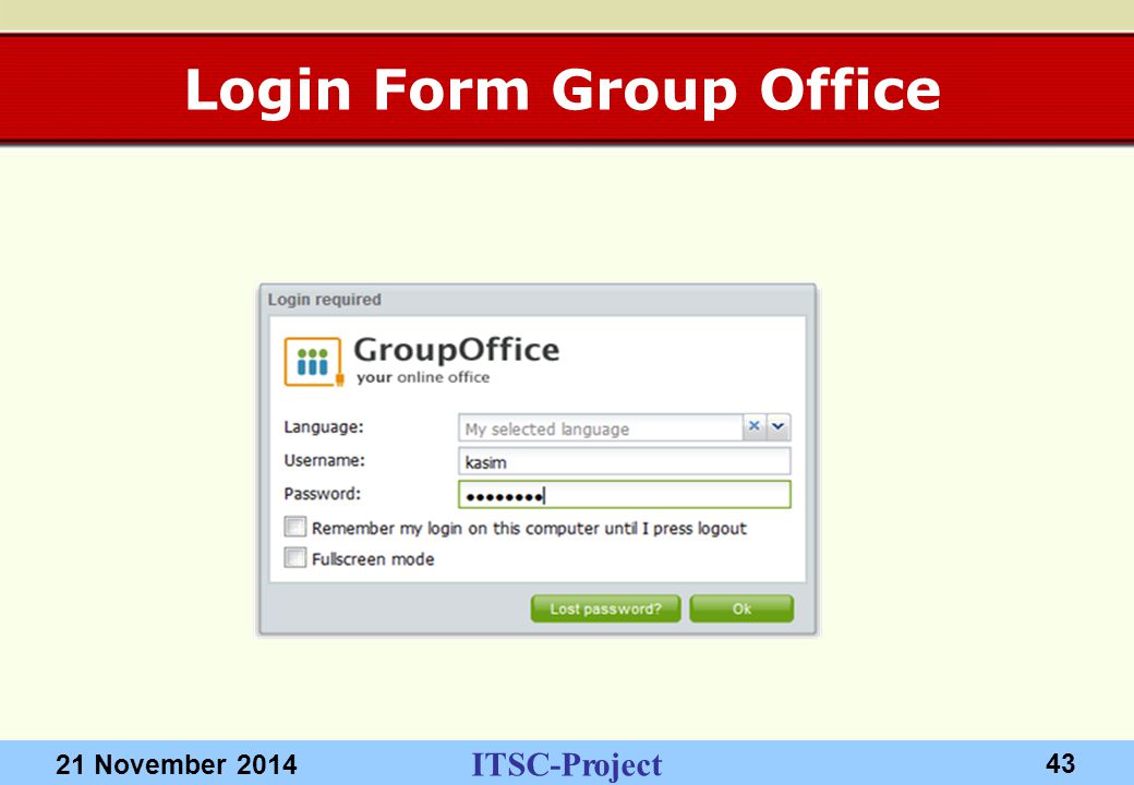 ITSC-Project 21 November Login Form Group Office
