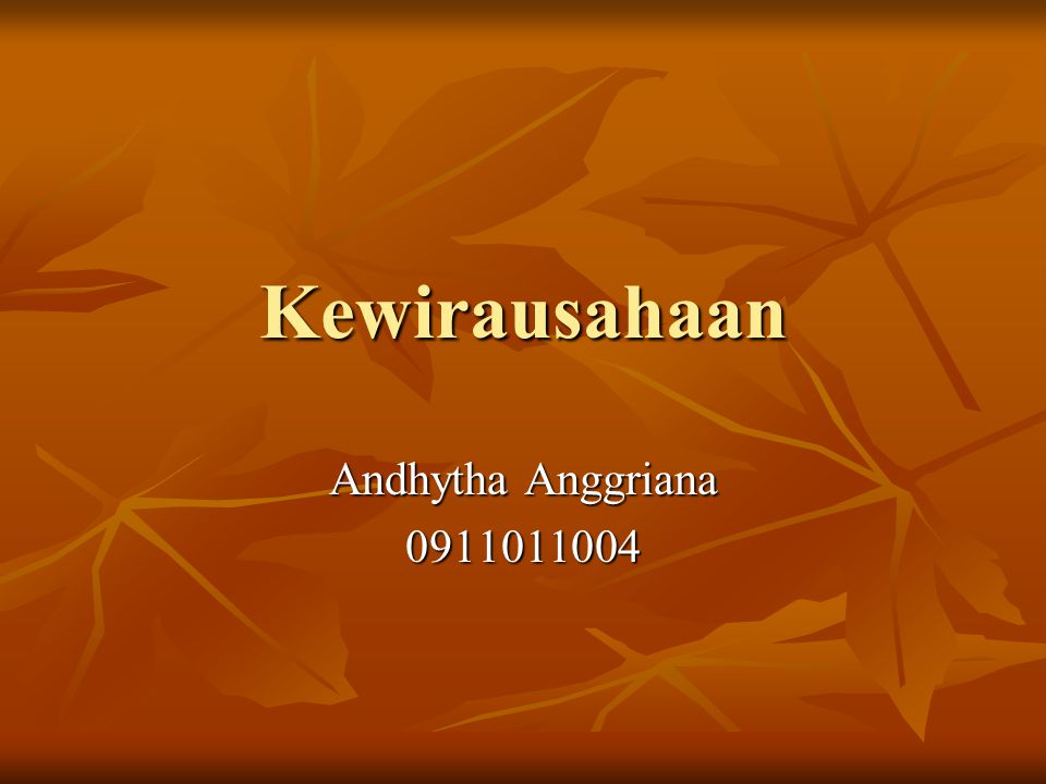 Kewirausahaan Andhytha Anggriana