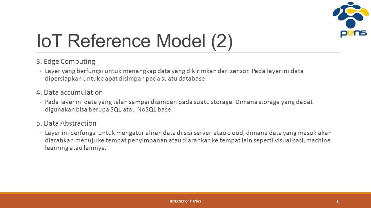 IoT Reference Model (2) 3.