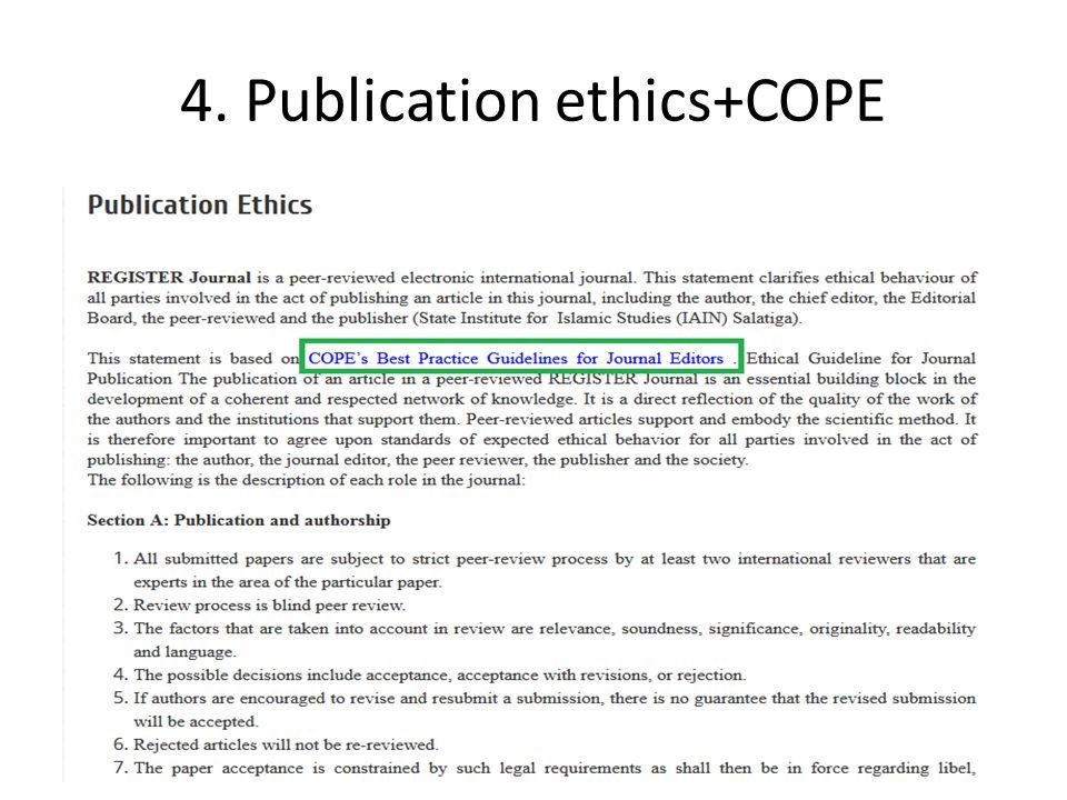 4. Publication ethics+COPE