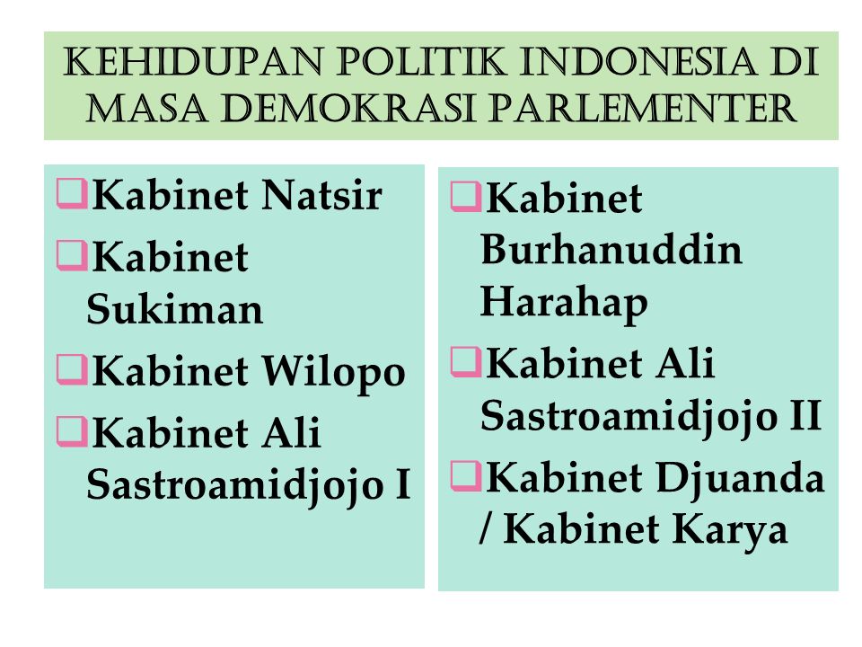 Sistem pemerintahan indonesia dari masa ke masa