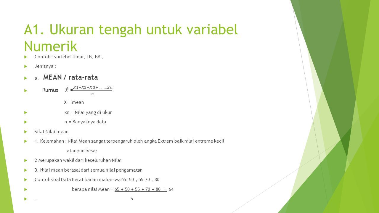 Kuliah Statistik 27 Okt Populasi Sampel Populasi Adalah Keseluruhan Subyek Yang Akan Di Teliti Sampel Adalah Sebagian Dari Populasi Yang Di Ppt Download