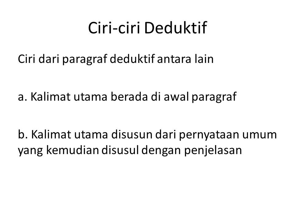 Undian 21 Ulil Amri Kd Menentukan Kalimat Kesimpulan Ide Pokok Dari Berbagai Pola Paragraf Induksi Deduksi Dengan Membaca Intensif Indikator 1 Mampu Ppt Download