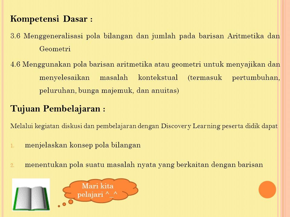 P Ola B Ilangan Oleh Puteri Aprilianti M Pd Kompetensi Dasar 3 6 Menggeneralisasi Pola Bilangan Dan Jumlah Pada Barisan Aritmetika Dan Geometri 4 6 Ppt Download