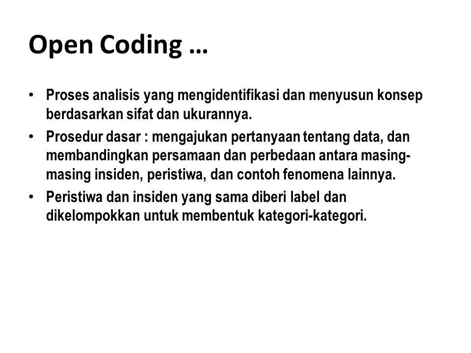 Open coding