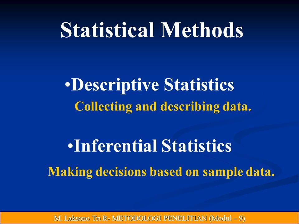 Statistical methods