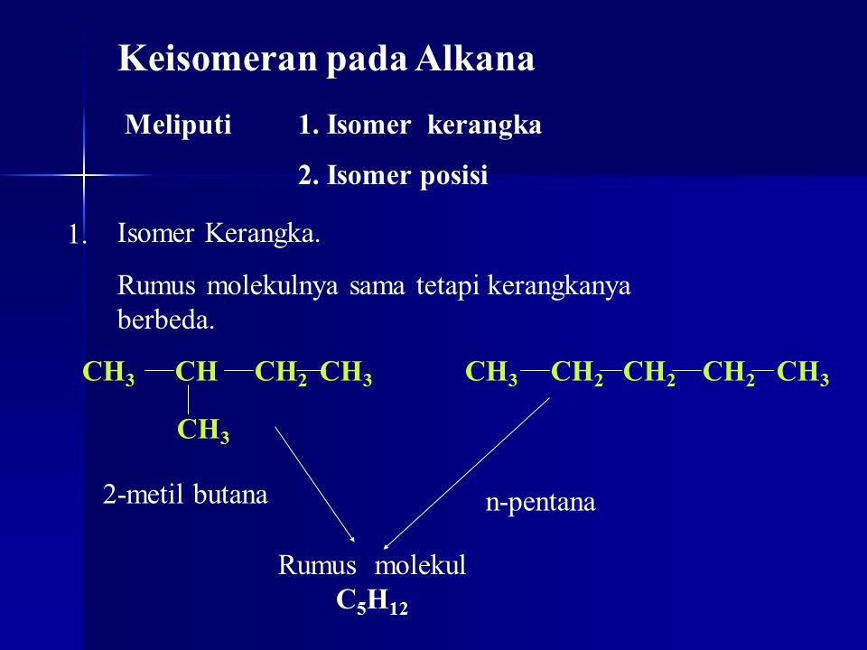 Tuliskan semua isomer yang mungkin dari senyawa dengan rumus molekul c4 h10