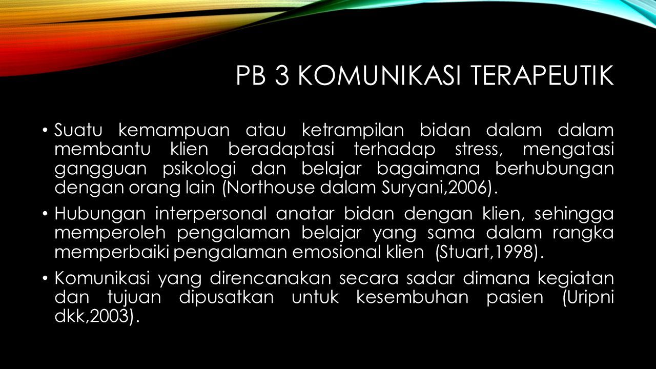 KOMUNIKASI DALAM PRAKTIK KEBIDANAN. PB 1 KONSEP DAN BENTUK KOMUNIKASI ...